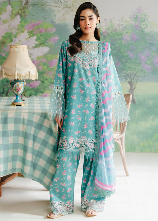 Afrozeh Frozi Digital Emb New Arrival Lawn 3pc