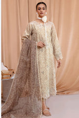 Mushq Designer Wear Skin Embroidery Dress Swiss Lawn