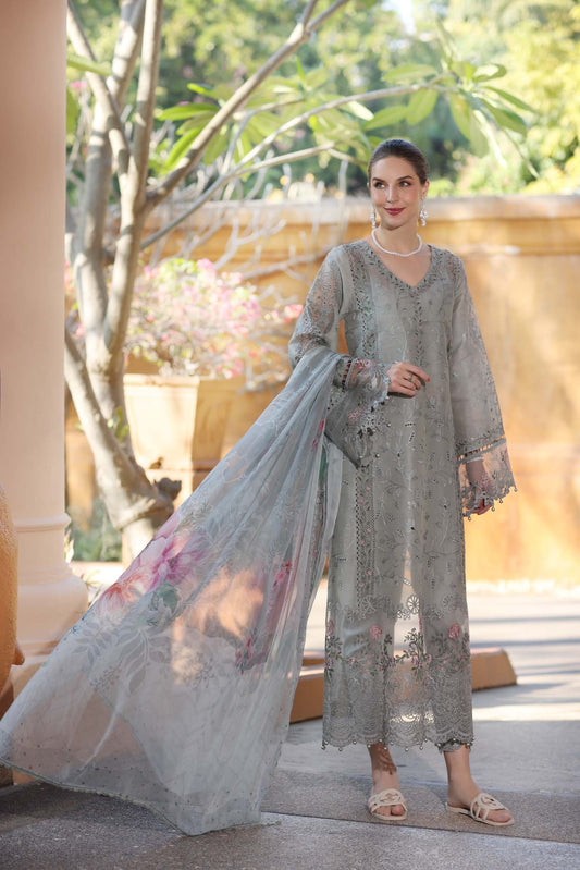 Noor By Sadia Asad | Grey - Cotton Chikankari Collection